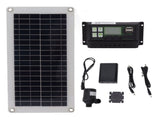 Solar Panel Kit Polycrystalline 100A Controller 10W 18V Solar Charging Panel with Battery Box Pump V1294-YM0901-3111230168011
