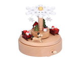 Wooden Music Box Snowflake Decor Wood Grain Texture Beautiful Sound Christmas Music Box V1294-YM0901-3115210106411