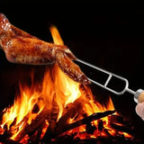 Upgraded Stainless Steel BBQ Skewers Set with Thickened Heat-Resistant Beech Wood Handles, U-Shaped V1232-SKKQ-001