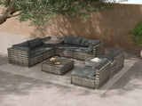9-Piece Outdoor Setting V264-OTF-530S-LGR-OTF-509-LGR