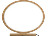 Bamboo Single Ring LED Lamp Light Modern Scandi Minimalistic - Natural V563-75165