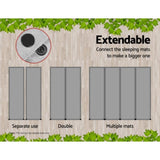 Weisshorn Self Inflating Mattress Camping Sleeping Mat Air Bed Double Set Grey CAMP-MAT-SUE-SIN-GREYX2