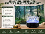 2 piece Cozy Home Duo set -Black Jellyfish Humidifier and 150200cm Misty Forest Tapestry V888-ELOSUNG53501