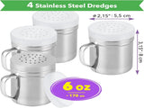 6oz Metal Salt & Pepper Shaker with, 4-pack 10oz Metal Salt & Pepper Shaker with V1259-DP01-F-553