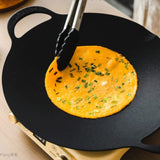 BUYDEEM Grill Pan Nonstick 36cm Round BBQ Griddle Indoor or Outdoor Cooking V943-CP101-36CM-BLACK