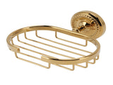 Wall Mounted Metal Soap Holder Antique Bathroom Soap Basket Dish Holder Golden Twist V1294-YM0626-3112220087911