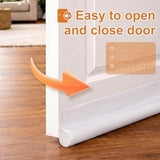 4Pack Door Draft Stopper Weather Stripping Door Seal Under Door Sweep Block Cold Air Gaps Front V1107-125-37188-BLK-4PACK