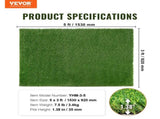 Artifical Grass, 3 x 5 ft Rug Green Turf, 1.38" Fake Door Mat Outdoor Patio Lawn Decoration, Easy to V952-RZCP1J3X5FT1TWKGWV0