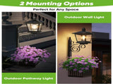 2-in-1 Solar Planter Light Outdoor - Metal Lamp Post & Wall Sconce with Planter Box - IP65 V888-ELOSUNG44744
