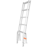 Dock Ladder Flip Up 5 Steps, 350lbs Load Capacity, Aluminum Pontoon Boat Ladder with 4" Wide Step & V952-MTXTSFSJFHXJDZKVCV0