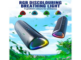 Portable RGB Bluetooth Speaker with Lights 10W Stereo Sound, Bluetooth 5.3, TWS Pairing, 2000mAh, V1232-XYX-001