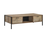 Coffee Table 2 Drawers Particle Board Storage in Oak Colour V43-CT-MAS-OK