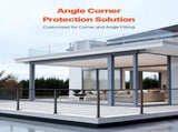 Cable Railing Post, 106.7x5x5cm Corner Railing Post, with L-Shaped Pre-Drilled Holes, Stainless V952-1JZLGZXHS1065S1EW001V0
