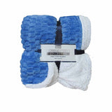 Atlas Extra Large Coral Fleece Throw Rug/Single Size Blanket Blue V442-YTL-THROW-3180ATLASSHERPA200-BLUE-RE