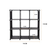 Storage Organizer, 9 Cubes, Wardrobe Closet Storage Shelves V510-MFR105