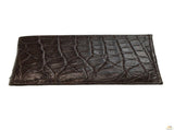 Mens Slim Genuine Skin Crocodile Leather Wallet Bi Fold Gift - Brown V563-BR-AC04-BRWN