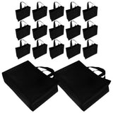 20Pcs Non Woven Grocery Tote Bags for Individuals and Businesses Black V1369-AZ3-W-18681