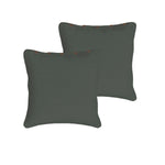 Rans Pair of London Cotton European Pillowcases with Buttons Charcoal V442-RAN-PILLOWC-LONDONBUTTON-CHARCOAL-SQ