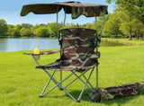 Weisshorn Camping Chair With Canopy Folding Outdoor Portable Seat Lightweight Beach Picnic Fishing XFEL-CAMP-UM-CGN