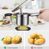Potato Masher, Potato Masher With 3 Interchangeable Discs, Professional Stainless Steel V1188-MS-227-2105