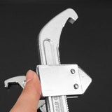 Adjustable Hook Pin Spanner Wrench Locking Crescent 35mm-165mm Silver V1369-AZ3-W-21292