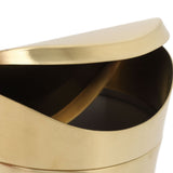 Countertop Trash Can 304 Stainless Steel Desktop Waste Garbage Bin Tiny Waste Basket with Lid for V1294-YM0901-3117240265411