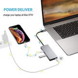 INTACT 9845T 11-in-1 USB-C Adapter HDMI/USB3.0*2/USB2.0*3/TypeC/SD*2/TF/ USB-C PD V28-ELEINT9845T