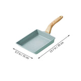Rectangle Omelette Pan Nonstick Green Aluminum Perfect for Eggs and More V1366-AZ2-W-22338