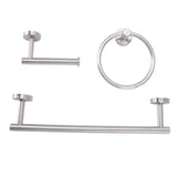 Bathroom Hardware Set with Towel Rings Towel Bar Tissue Holder 5 Hooks 304 Stainless Steel Bathroom V1294-YM0716-3112220055211