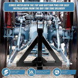 Heavy Duty Steel 3 Point 2" Trailer Hitch Receiver Tow Drawbar For Cat 1 Tractor V63-835901