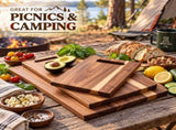 3Pcs Wooden Cutting Board Set with Storage Stand, Chopping Boards for Kitchen Food Preparation V1181-KD005