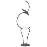 Deer Shape Wrought Iron Plant Stand Transparent Glass Hydroponic Plant Vase for Living RoomType B V1294-YM0710-3111210273512