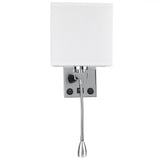 LED Wall Light Modern Fabric Lampshade USB Bedroom Bedside Reading Sconce E27 100240V V1294-YM0901-3119200140611