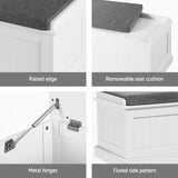 Artiss Storage Ottoman Blanket Box 140cm Fluted Grey FUR-S-OTM-RTA-03-PB-WH