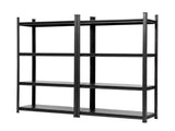 Giantz Garage Shelving 1.8X1.8m Warehouse Rack Storage Shelves Workshop Racks Steel WR-F-09040R-180BKX2