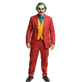 Adult Mens Halloween Maroon Clown Costume Joker Creepy Evil Jester V563-12213-01