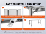 Stainless Steel Kitchen Bench Folding Commercial Prep Table 1220x610 mm V952-CFGZT24X48YC00001V0