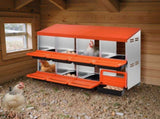 2 Tiers Chicken Nesting Boxes, 8 Compartments, Metal Egg Laying Boxes with Protective Collection V952-JSCDX3045INCK7SDC002V0