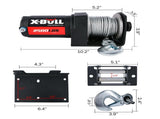 X-BULL2500LBS Electric Winch ATV UTV Boat Tow Winch ATV Winch Kit Steel cable 12V V211-X-UESB-XBEW010