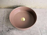 2023 Matte Black matte white matte Pink Green Gold Copper Round 360 mm Dia top counter basin V549-360MB