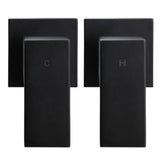 Cefito 9'' Rain Shower Head Set Handheld Round High Pressure Twins Tap Black SHOWER-A1-RO-9-BK-TAP
