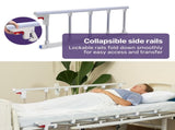 EQUIPMED 7 Function Medical Bed, w/ Mattress & Over Bed Table, Adjustable Back and Leg Lifting, V219-BNSADBEQM06A