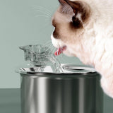USB Powered 2L Automatic Cat Water Fountain Stainless Steel Pet Water Feeder V1263-JX-6874