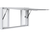 Concession Window for Food Truck, 1220x915 mm Aluminum Alloy Service Window, Up to 85 Degrees V952-SCFWCK4836YCMH67OV0