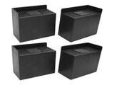 4 PCS 4in L Shaped Anti Vibration Pads Rectangular Non Slip Foot Pad Bed Risers for Washing Machine V1294-YM0716-3117220169211