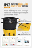 NOOYAH IPX8 Waterproof Bike Cycle Outdoor Sports Backpack Double-Layer Waterproof Bag YELLOW V382-YELWIPX8BKPKNOOY