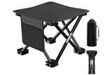 Portable Folding Camping Stool for Fishing Hiking Camping Seat with Carry Bag -Black / L V1308-DSZKI-900-2