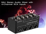 Signal Multi-Channel Mixer Four Channel Passive Splitter/Mixer for KTV Home Stage Stereo Music Sound V1192-AZ-W-23534