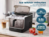 Devanti Ice Maker 23kg Portable Basket Square Cube Machine Black IM-ZB-E-23WL03-BK