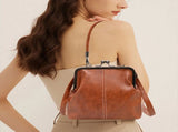 Soft Leather Crossbody Bag for Women, Multi Pocket Lightweight Shoulder Purse and Handbag V1237-MS-724-038